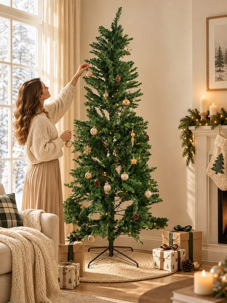 ARBOL NAVIDEÑO CON LUCES 2.1 M 4