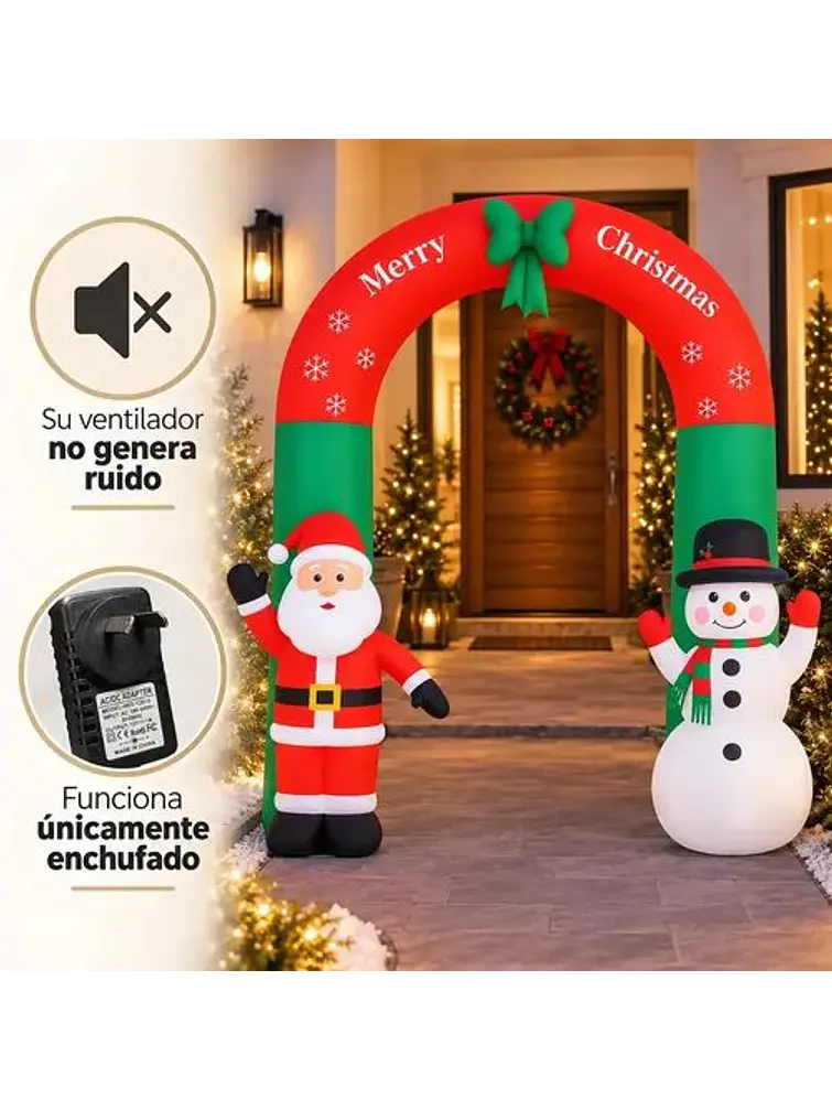 ARCO INFLABLE NAVIDEÑO 2.4 M 2