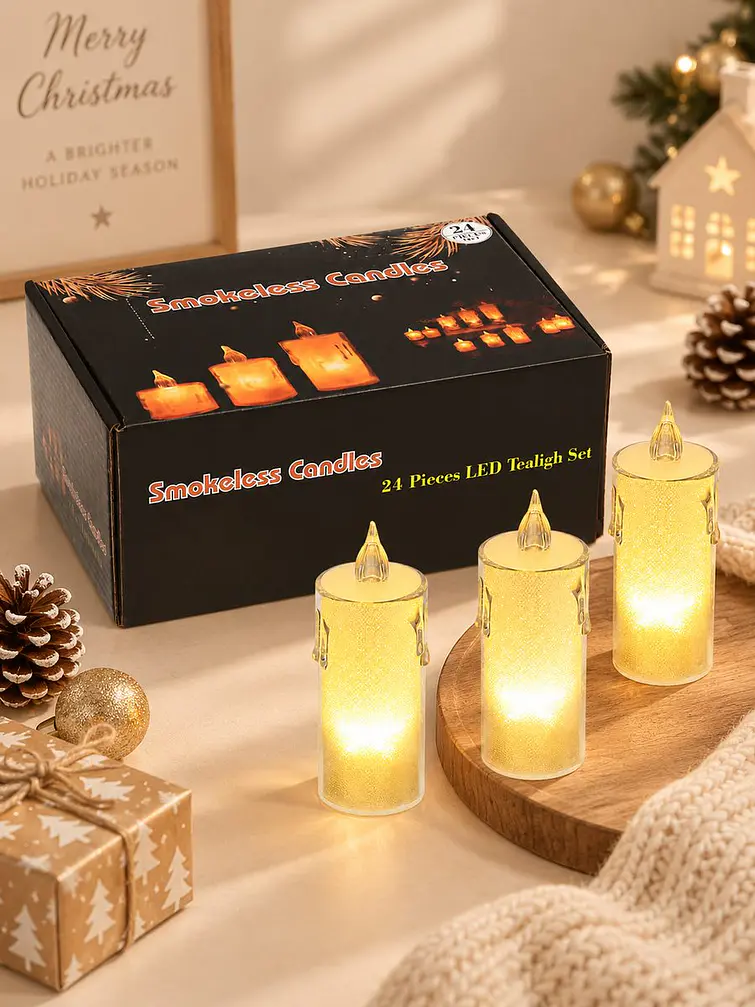 VELA LED TRANSPARENTE 10 CM 1