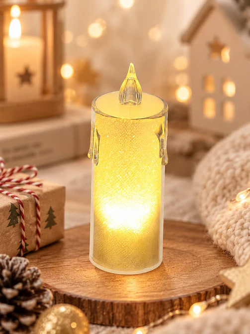 VELA LED TRANSPARENTE 10 CM 2