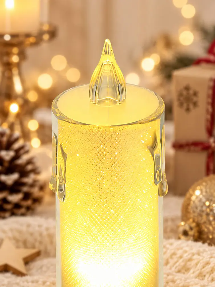 VELA LED TRANSPARENTE 10 CM 3