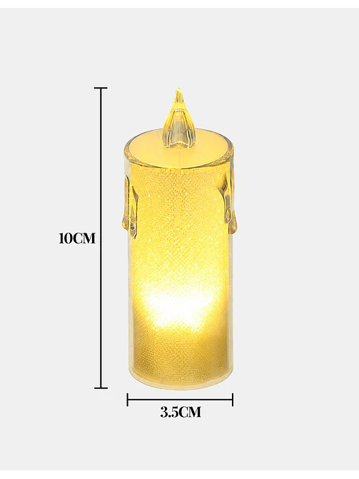 VELA LED TRANSPARENTE 10 CM 7