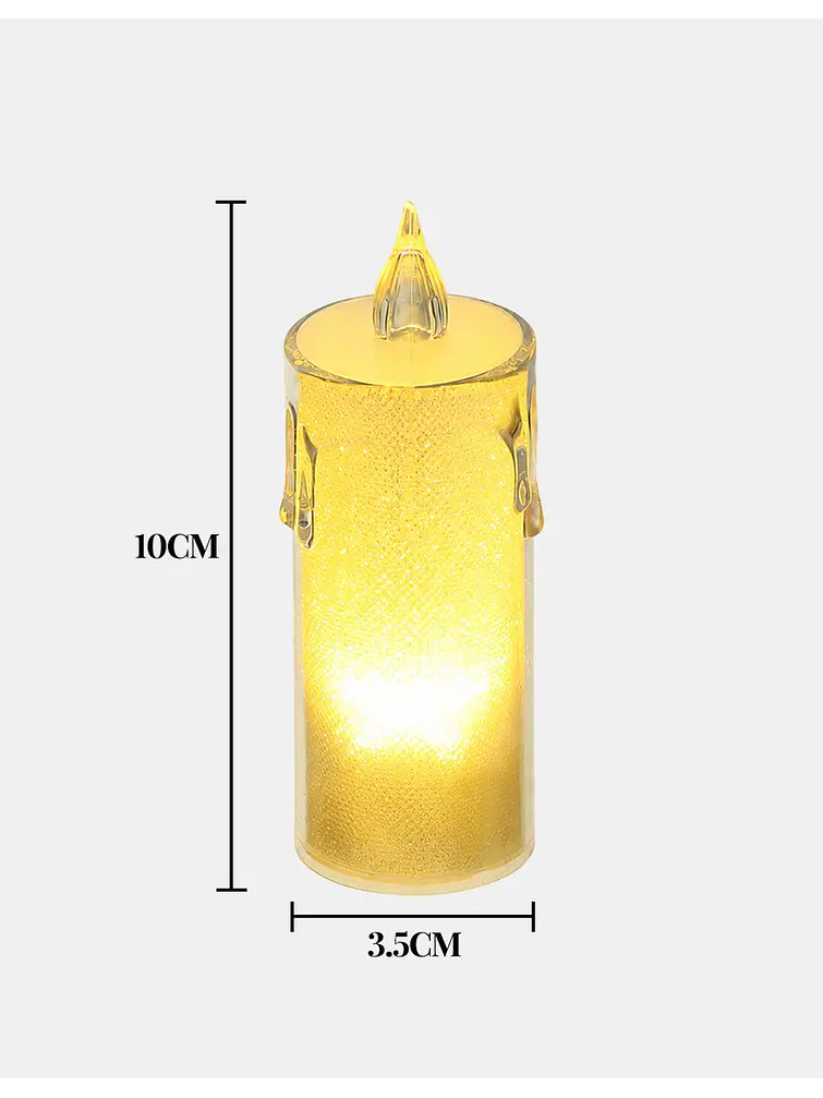 VELA LED TRANSPARENTE 10 CM 7