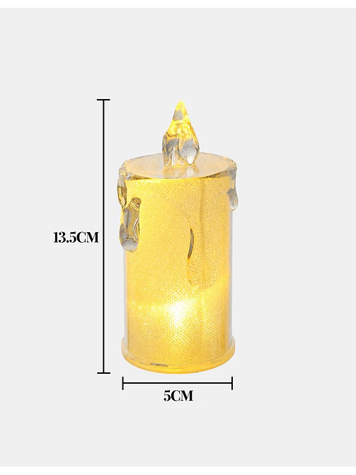 VELA LED TRANSPARENTE 13.5 CM 6