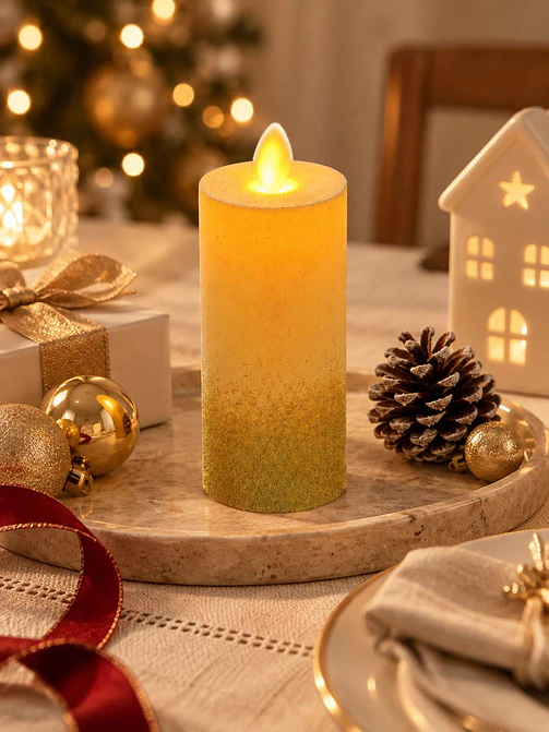 VELA LED GLITTER 11 CM 5