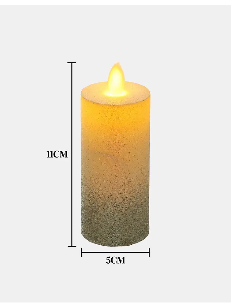 VELA LED GLITTER 11 CM 7