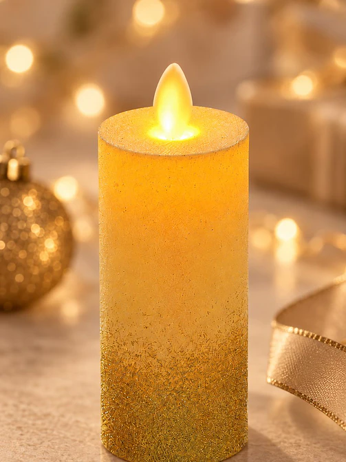 VELA LED GLITTER 16 CM 4