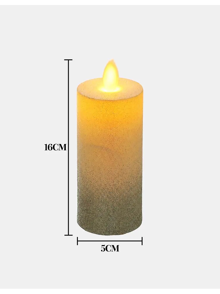 VELA LED GLITTER 16 CM 7