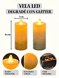 VELA LED GLITTER 16 CM - Miniatura 8