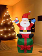 PAPA NOEL INFLABLE SOBRE REGALO 1.8 M - Miniatura 3
