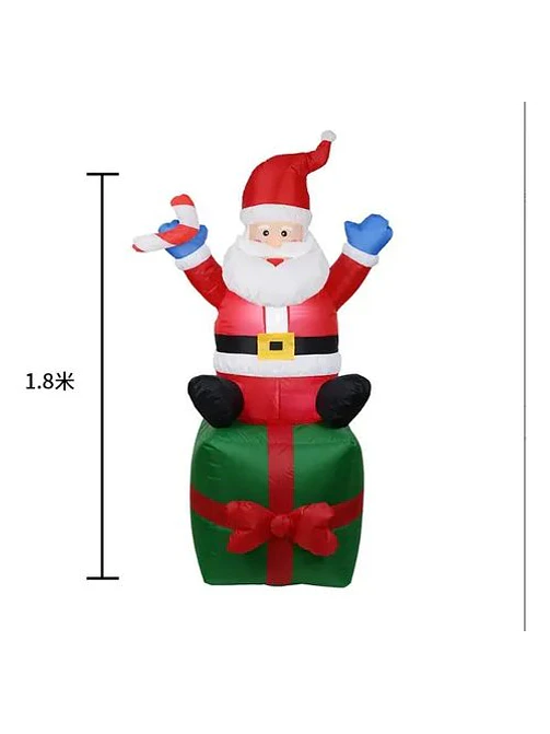 PAPA NOEL INFLABLE SOBRE REGALO 1.8 M 4