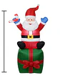 PAPA NOEL INFLABLE SOBRE REGALO 1.8 M - Miniatura 4