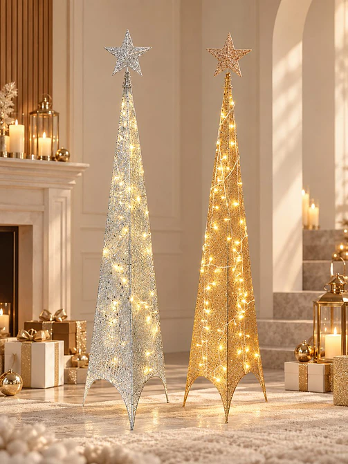 ADORNO NAVIDEÑO LED PIRAMIDE 1.5 M 1
