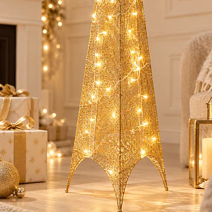 ADORNO NAVIDEÑO LED PIRAMIDE 1.5 M