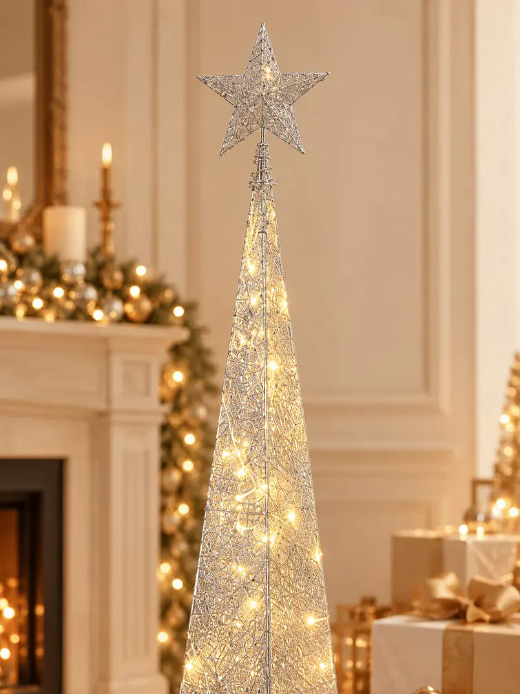 ADORNO NAVIDEÑO LED PIRAMIDE 1.5 M 3