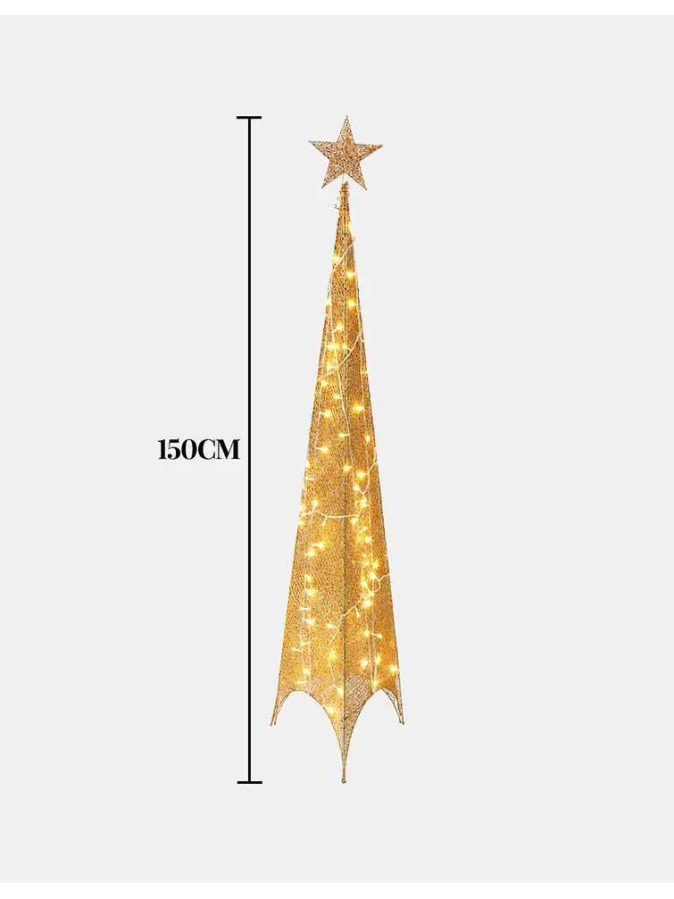 ADORNO NAVIDEÑO LED PIRAMIDE 1.5 M 6