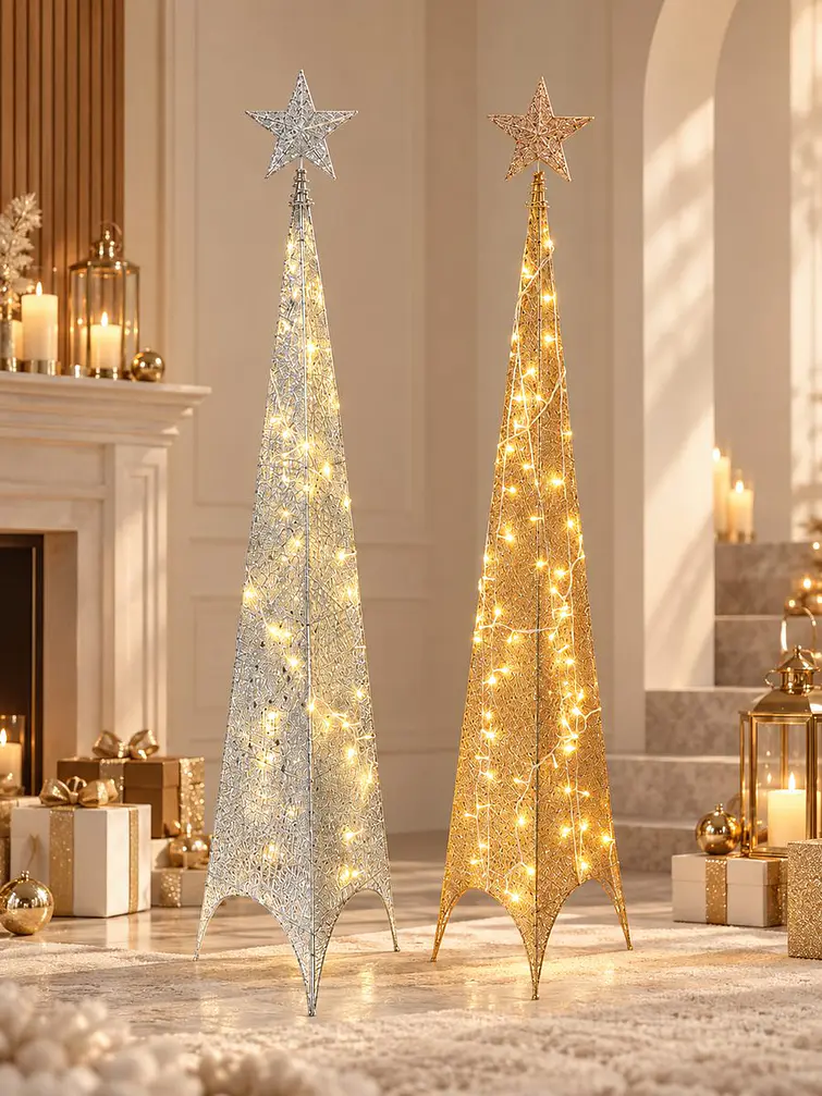 ADORNO NAVIDEÑO LED PIRAMIDE 1.8 M 1