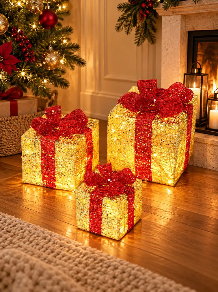 SET DE 3 ADORNOS CAJA DE REGALO 3