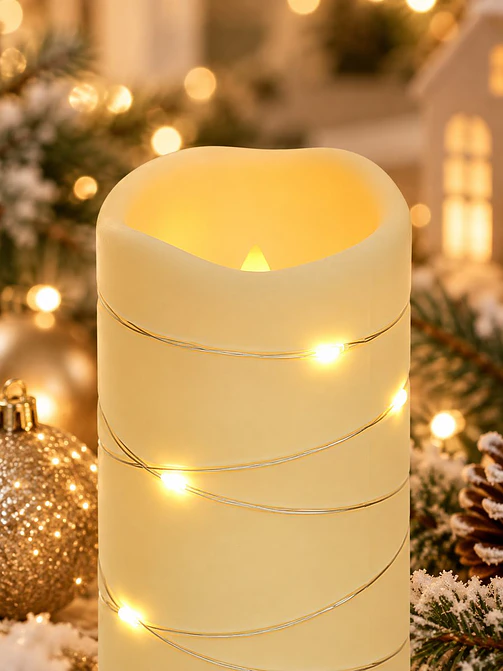 VELA LED CON ALAMBRE DE COBRE 10 CM 2