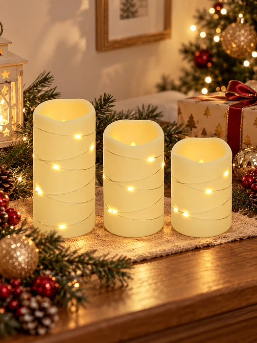VELA LED CON ALAMBRE DE COBRE 10 CM 4