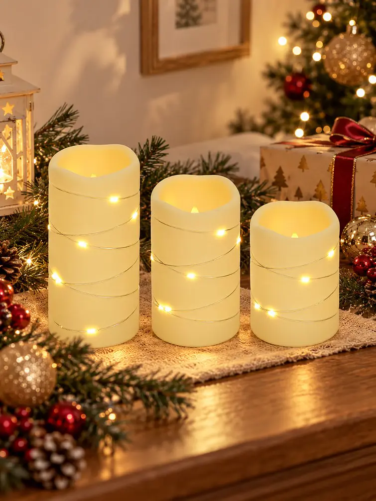 VELA LED CON ALAMBRE DE COBRE 10 CM 4