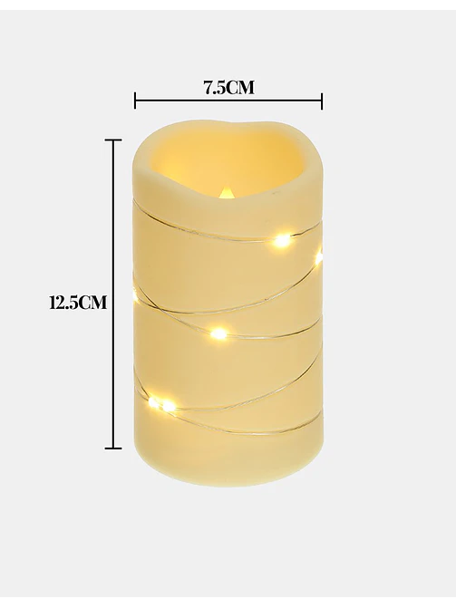 VELA LED CON ALAMBRE DE COBRE 12.5 CM 6