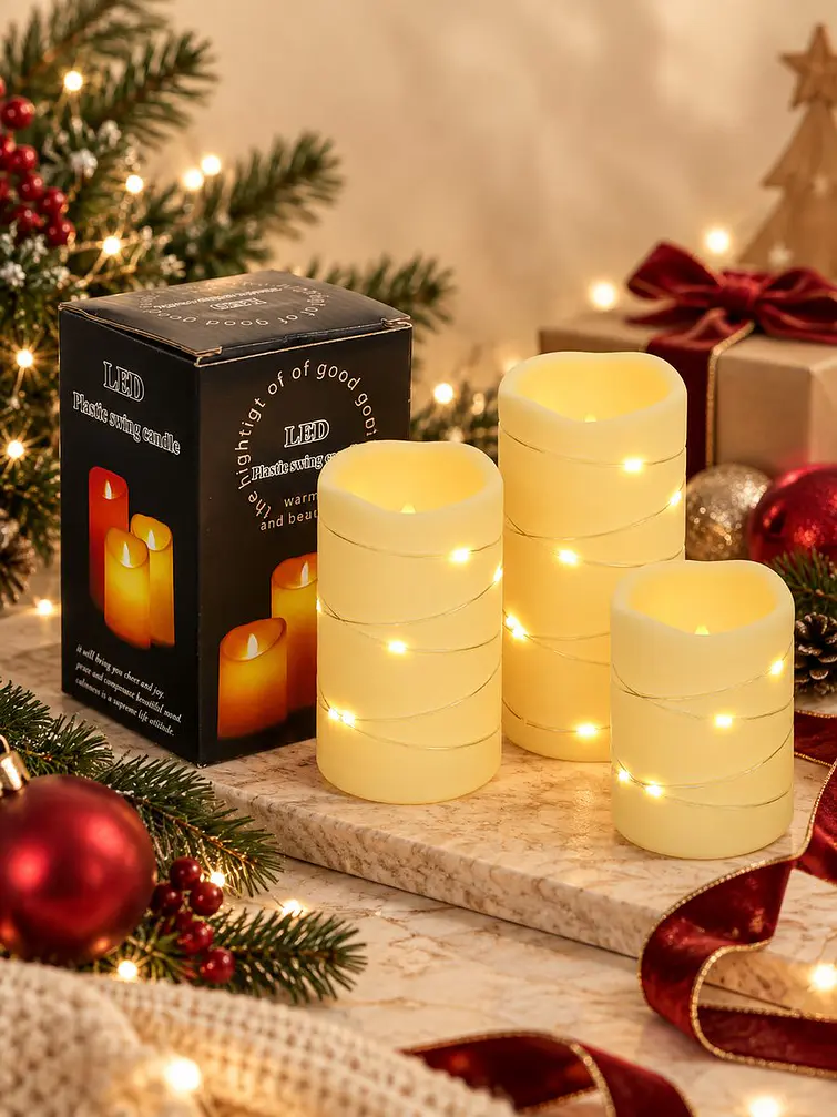 VELA LED CON ALAMBRE DE COBRE 15 CM 1