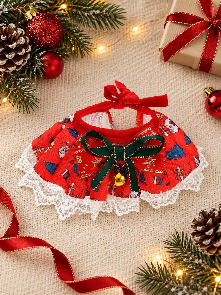BABERO NAVIDEÑO PARA MASCOTAS 4