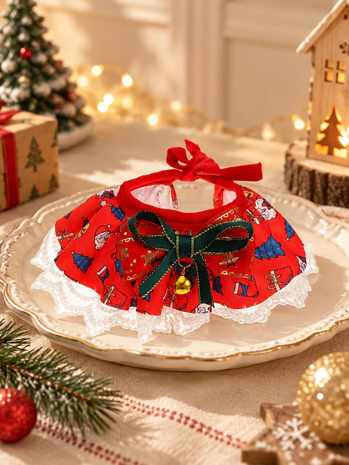 BABERO NAVIDEÑO PARA MASCOTAS 5