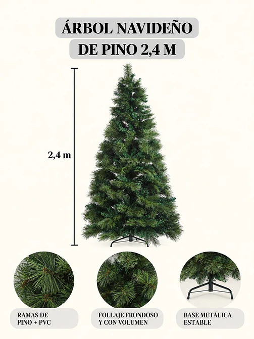 ARBOL NAVIDEÑO 2.4 M 7