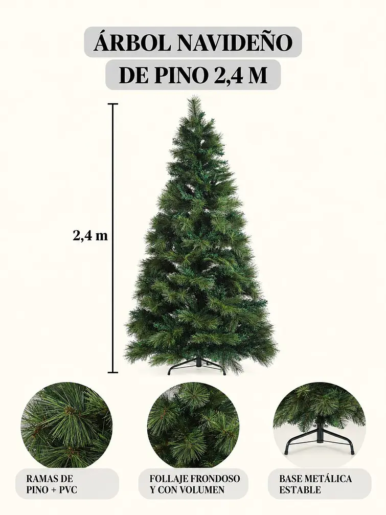 ARBOL NAVIDEÑO 2.4 M 7