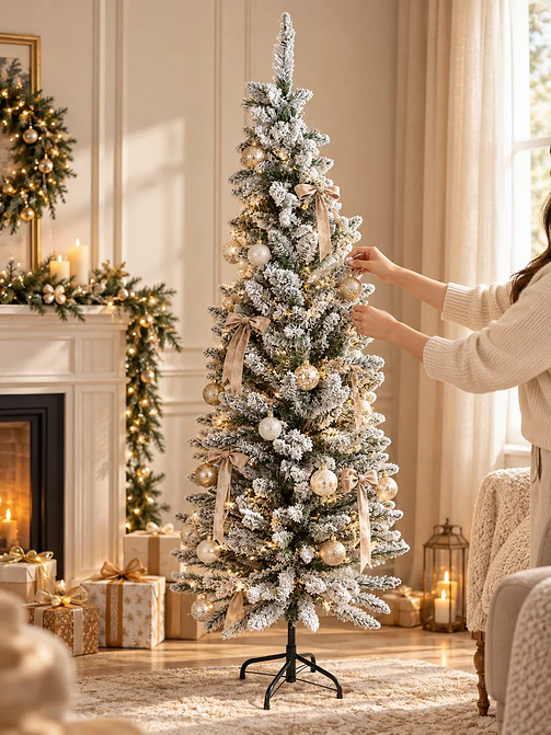 ARBOL NAVIDEÑO NEVADO 1.8 M 5