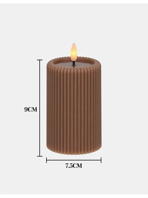 VELA LED ACANALADA 9 CM 6