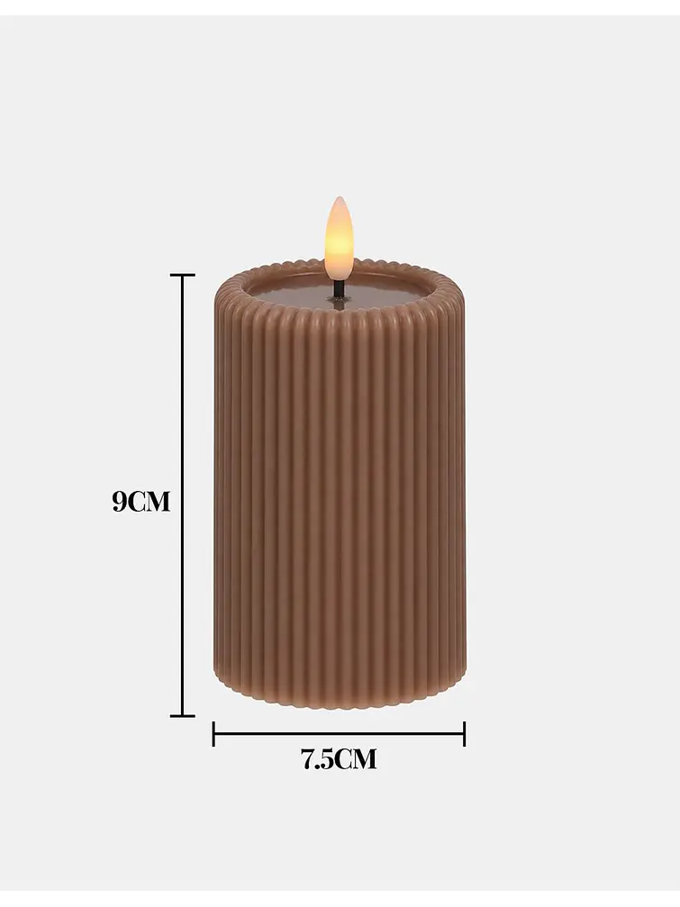 VELA LED ACANALADA 9 CM 6