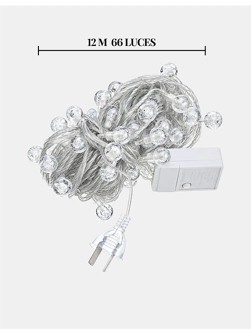 GUIRNALDA LED CON ESFERAS 12 M 5