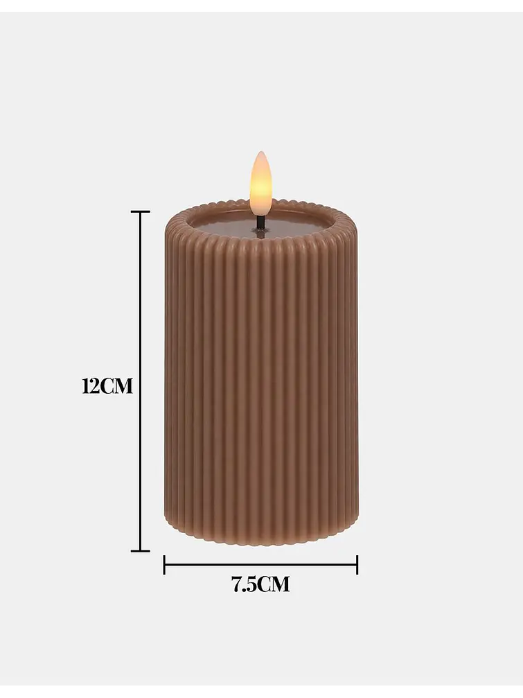 VELA LED ACANALADA 12 CM 6