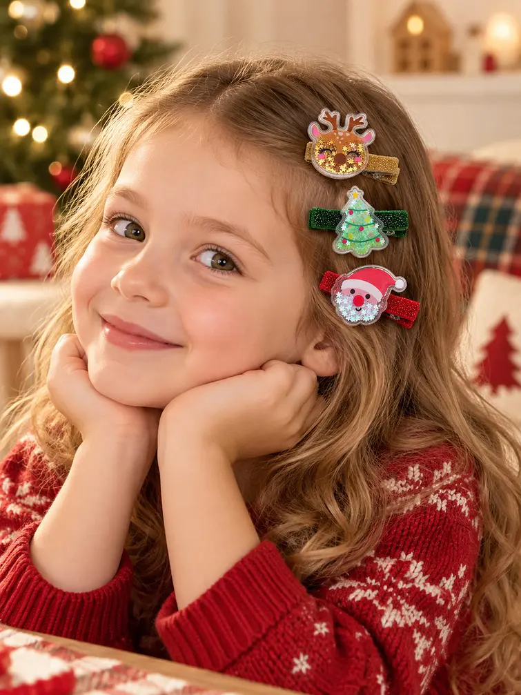 HEBILLA DE PELO NAVIDAD PACK*6 2