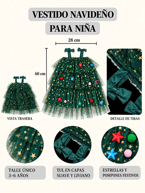 VESTIDO NAVIDEÑO INFANTIL 8