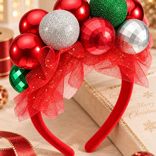 VINCHA NAVIDEÑA BOLITAS
