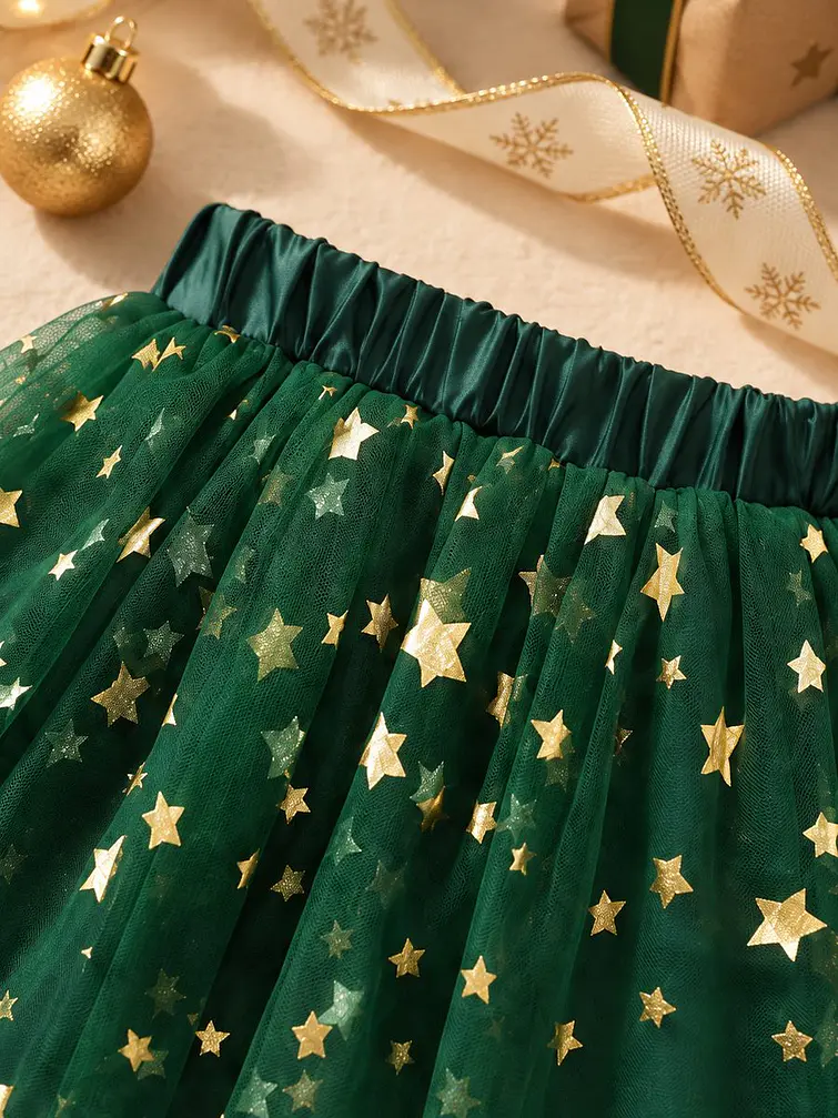 POLLERA NAVIDEÑA INFANTIL 4