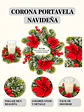 CORONA NAVIDEÑA CON FLORES - Miniatura 8