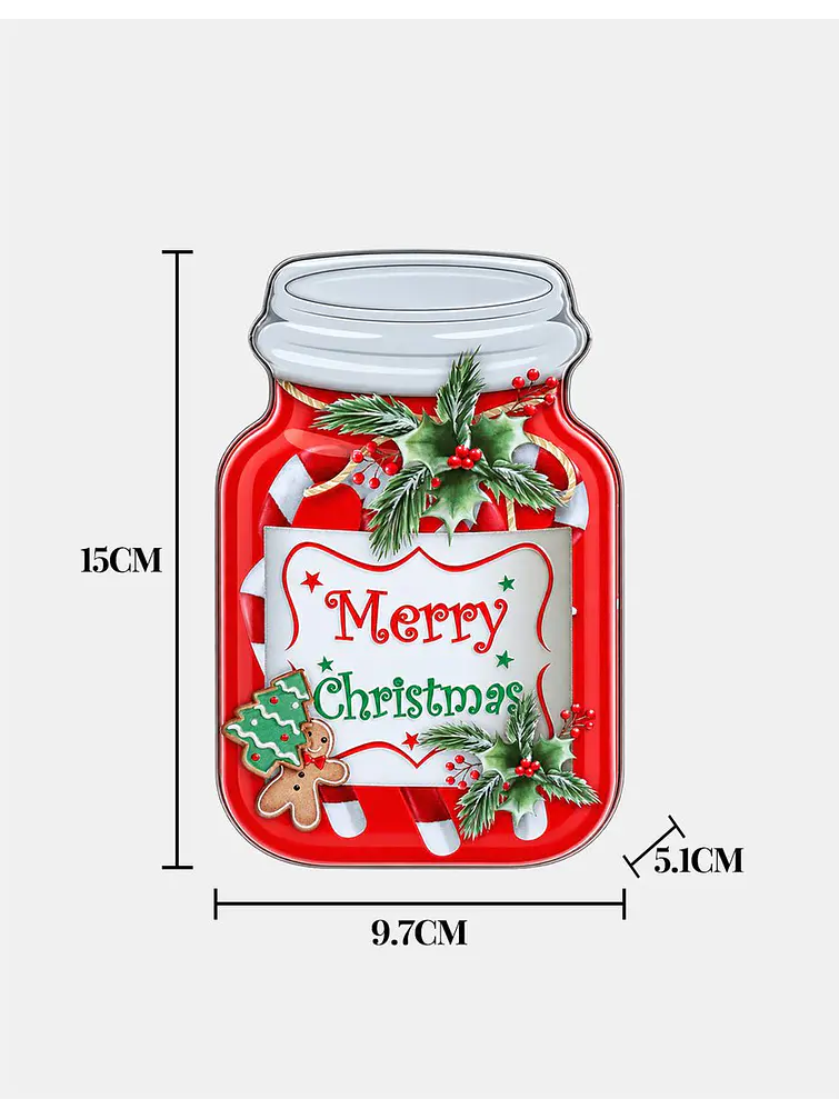 CAJA METALICA NAVIDEÑA DIESÑO FRASCO 6