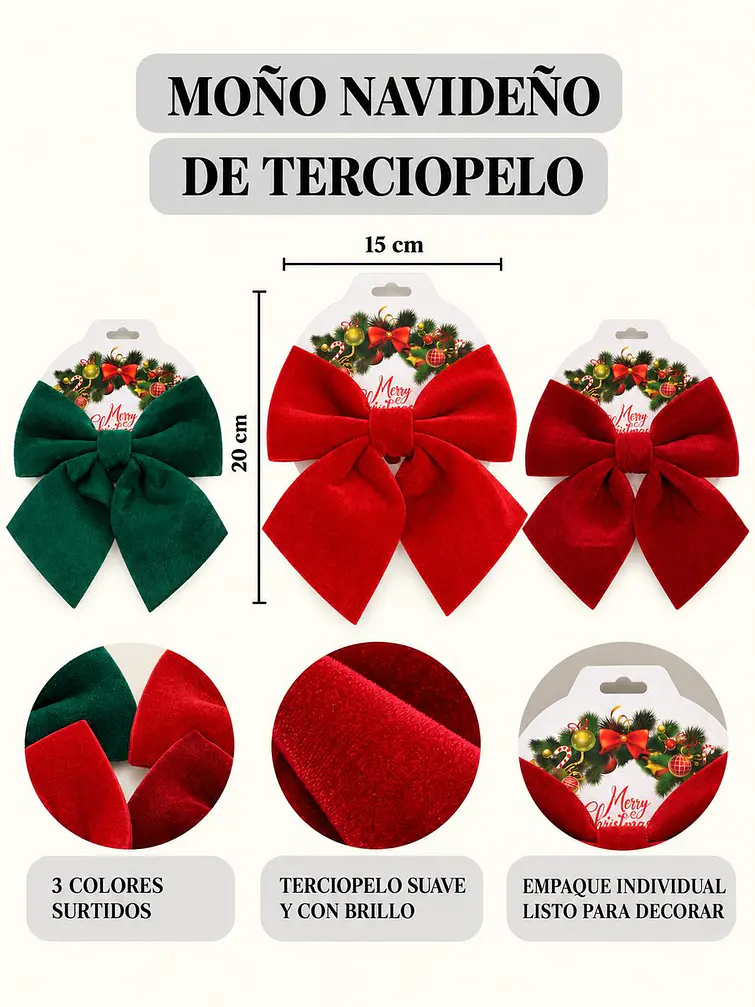 MOÑO DECORATIVO NAVIDEÑO 7
