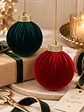 BOLAS DE NAVIDAD TERCIOPELO 8 CM - Miniatura 1