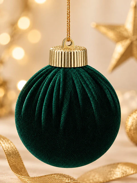 BOLAS DE NAVIDAD TERCIOPELO 8 CM