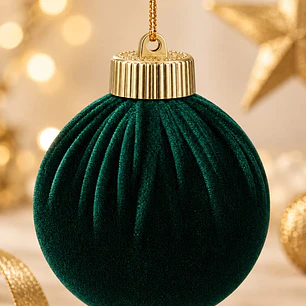 BOLAS DE NAVIDAD TERCIOPELO 8 CM