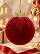 BOLAS DE NAVIDAD TERCIOPELO 8 CM - Miniatura 3