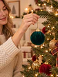 BOLAS DE NAVIDAD TERCIOPELO 8 CM - Miniatura 5