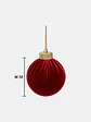 BOLAS DE NAVIDAD TERCIOPELO 8 CM - Miniatura 6