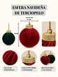BOLAS DE NAVIDAD TERCIOPELO 8 CM - Miniatura 7